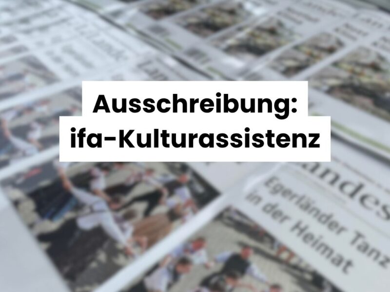 Ausschreibung: ifa-Kulturassistenz