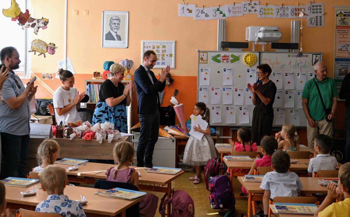 Jubel zur Einschulung 2025 an der Grundschule der deutsch tschechischen Verständigung.