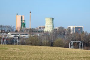 Die Steinkohlegrube Důl ČSM in Steinau (Stonava) in Mährisch-Schlesien.