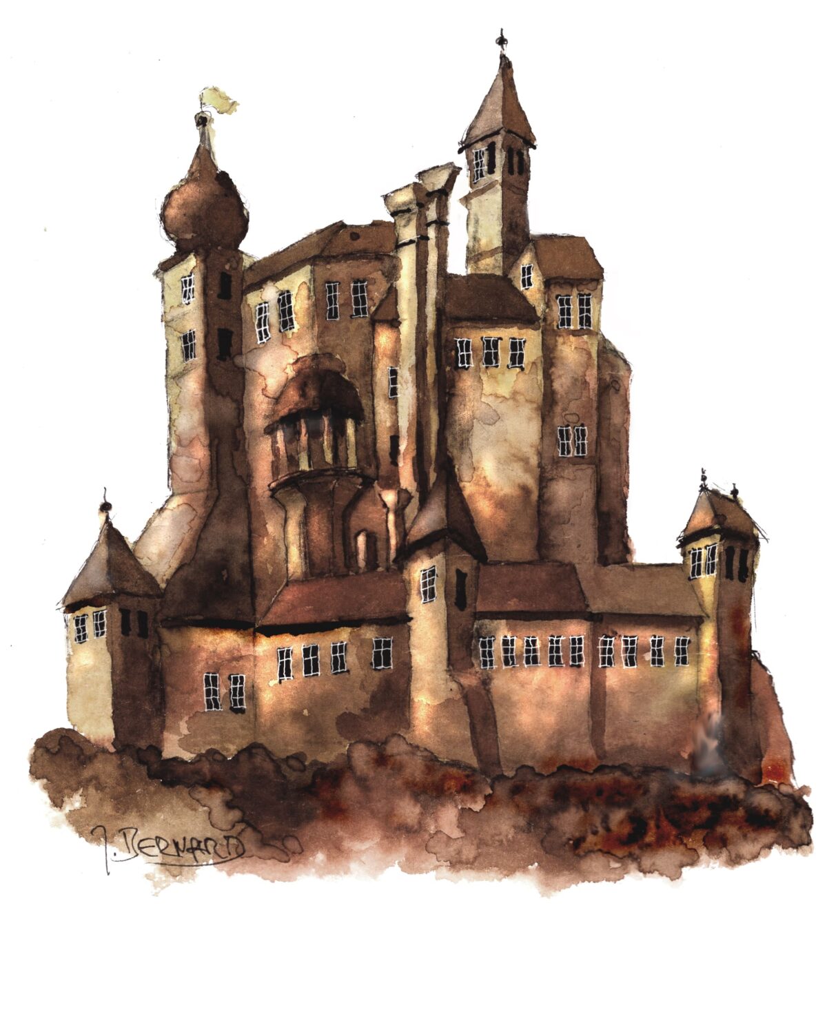 Die Burgruine Boskowitz steht nördlich von Blanz.