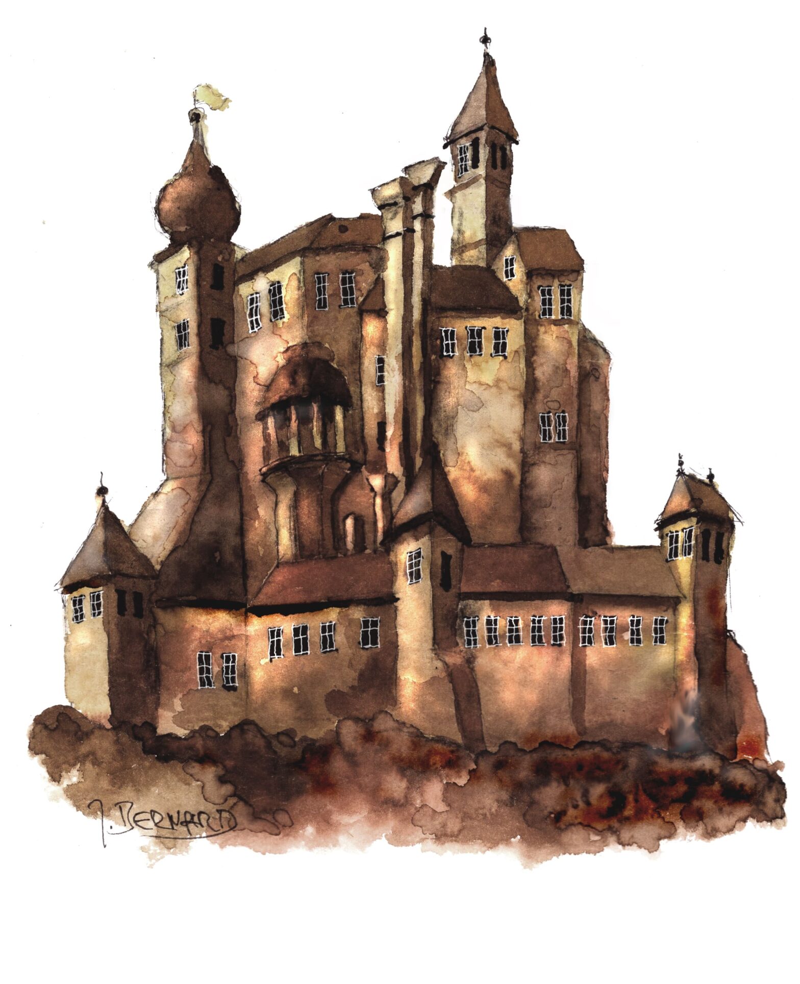 Die Burgruine Boskowitz steht nördlich von Blanz.