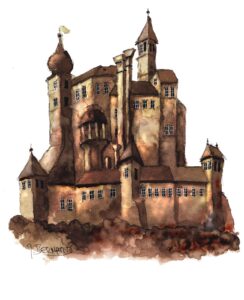 Die Burgruine Boskowitz steht nördlich von Blanz.