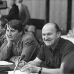 Franz Fühmann (rechts) 1981 bei der Berliner Begegnung zur Friedensförderung.