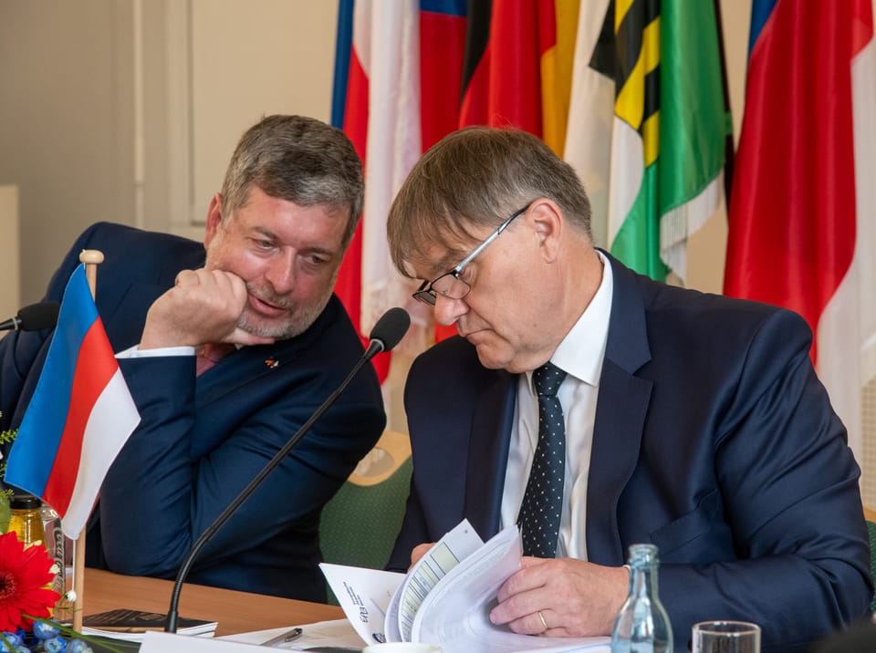 Ko-Vorsitzende des Gesprächsforum Jörg Nürnberger (links) und Rudolf Jindrák (rechts)