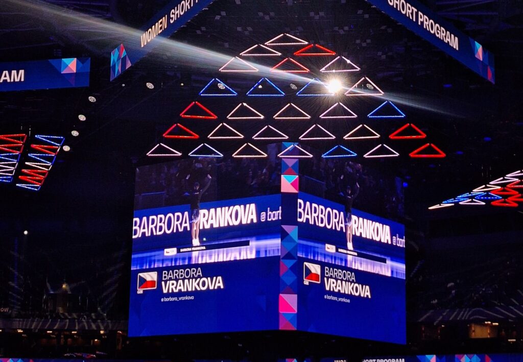 Barbora Vránková nahm als einzige tschechische Teilnehmerin am Kurzprogramm der Frauen bei der Eiskunstlauf-Weltmeisterschaft 2026 in Prag teil.