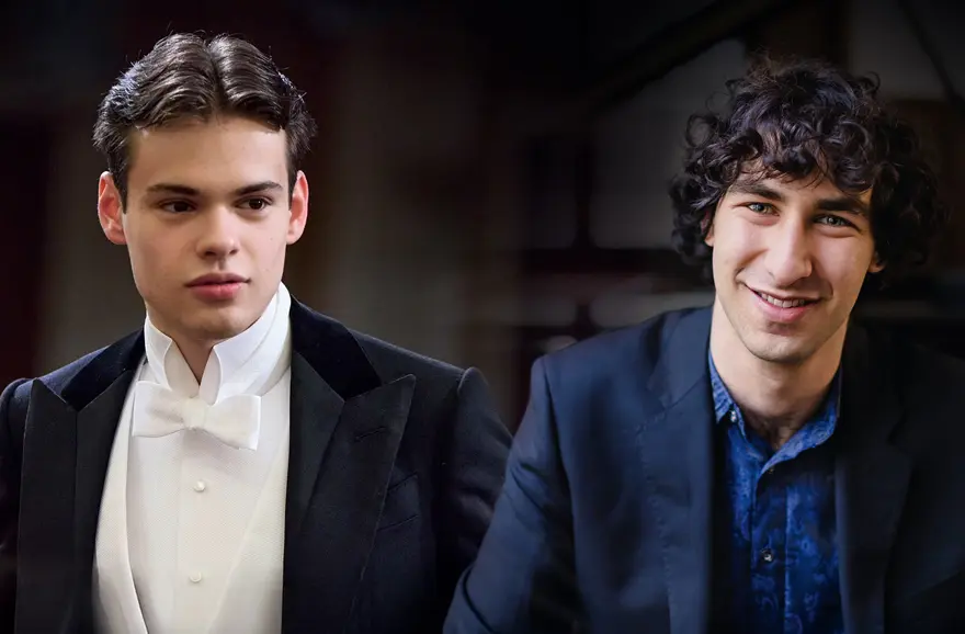 Auf der kommenden Märztournee begleitet Maxim Lando (Bild rechts), das von Maximilian Haberstock geleitete Orchester.