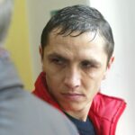 Jiří Straka vor dem Kreisgericht in Troppau (Opava).