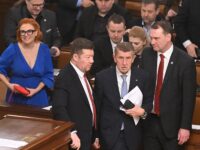 Von links: Parlamentspräsident Tomio Okamura (SPD) und Premierminister Andrej Babiš (ANO) am Donnerstag im Abgeordnetenhaus. Beide Politiker bleiben durch ihre Immunität vor Strafverfolgung geschützt.