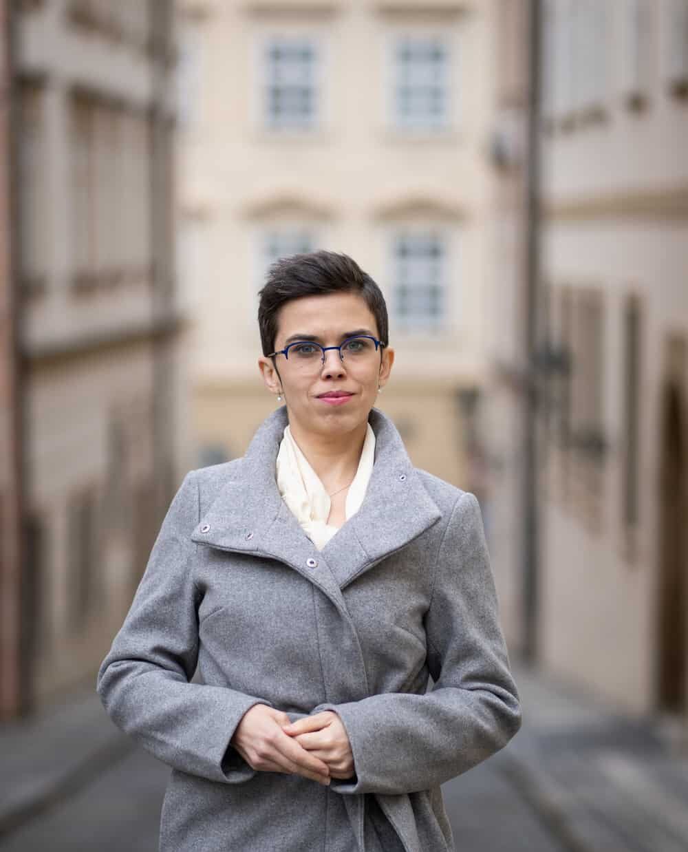 Die Fraktionsvorsitzende der tschechischen Piraten-Partei im Prager Abgeordnetenhaus, Olga Richterová.