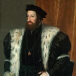 Ferdinand I. von Habsburg (1503–1564) wurde am 23. Oktober 1526 zum böhmischen König gewählt. Damit begann die fast 400-jährige Herrschaft der Habsburger in den Ländern der Böhmischen Krone. Gemälde von Hans Bocksberger dem Älteren.