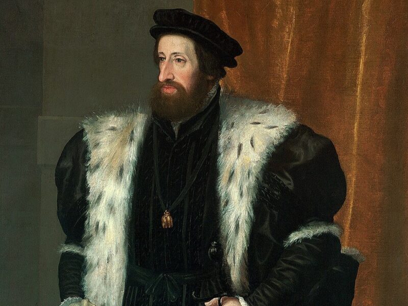 Ferdinand I. von Habsburg (1503–1564) wurde am 23. Oktober 1526 zum böhmischen König gewählt. Damit begann die fast 400-jährige Herrschaft der Habsburger in den Ländern der Böhmischen Krone. Gemälde von Hans Bocksberger dem Älteren.