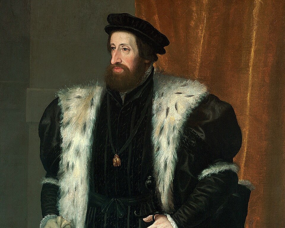 Ferdinand I. von Habsburg (1503–1564) wurde am 23. Oktober 1526 zum böhmischen König gewählt. Damit begann die fast 400-jährige Herrschaft der Habsburger in den Ländern der Böhmischen Krone. Gemälde von Hans Bocksberger dem Älteren.