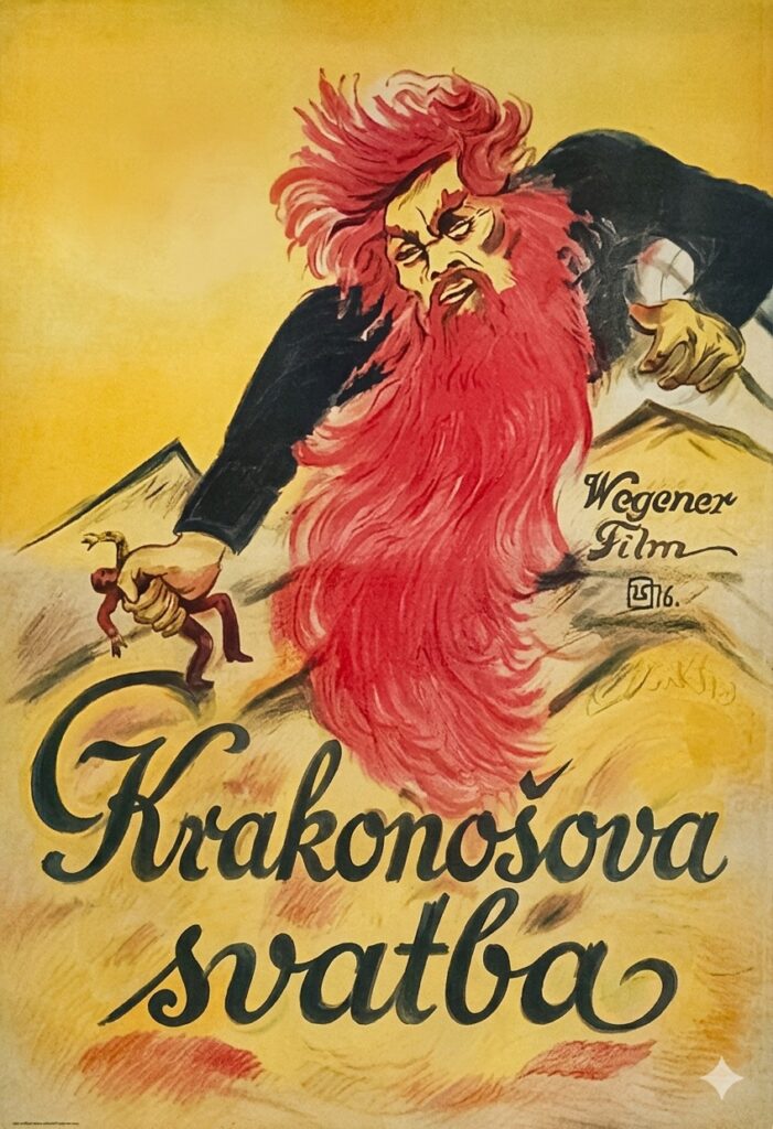 Filmplakat von „Rübezahls Hochzeit“ in der Verfilmung von Paul Wegener von 1916.