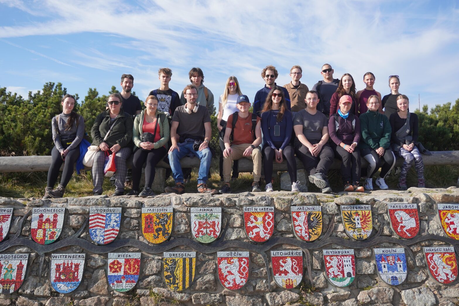 Die Wandergruppe, bestehend aus 20 jungen Erwachsenen der deutschen Minderheit aus Tschechien und Polen.