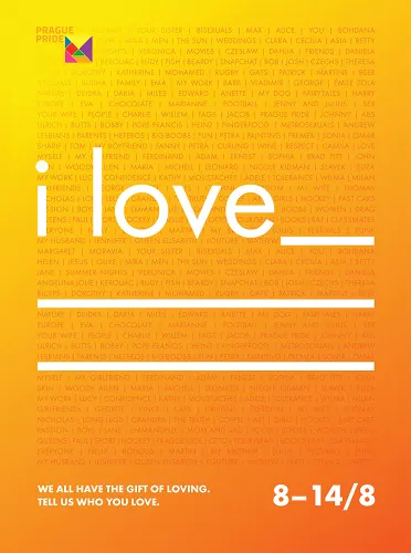 Logo: Prague Pride "I love..."