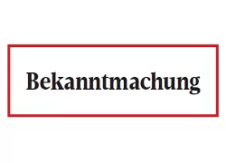 Illustration: Bekanntmachung