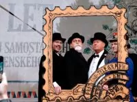 Gründungsväter der Ersten Tschechoslowakischen Republik: Tomáš Garrigue Masaryk, Edvard Beneš und Milan Rastislav Štefánik in Leitmeritz (Litoměřice) / Foto: Peggy Lohse