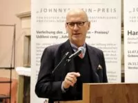 Foto: Jürgen Osterhage bei der Johnny Klein-Preis Verleihung - Bild: Peggy Lohse/LandesEcho