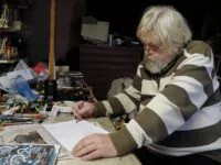 Jiří Bernard in seinem Reich, dem Atelier in Holešovice / Foto: Peggy Lohse