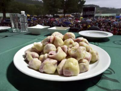 Auch zum Wettessen gut geeignet - Böhmische Zwetschgenknödel. Foto: ČTK/Glück Dalibor