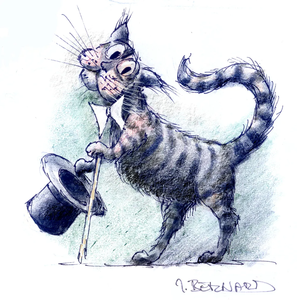 Schmidts Kater Lojzl. Zeichung: Jiří Bernard