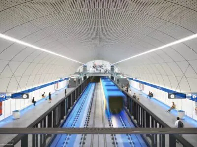 Ansicht der Station Pankrác auf der geplanten Metro-Linie D. Foto: DPP