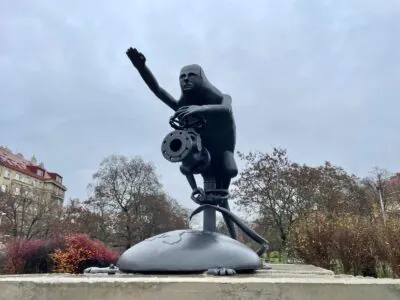 Putin-Goblin auf dem Bubeneč-Platz. Foto: Elena Hormann