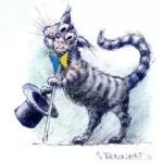 Schhmidts Kater Loisl. Zeichnung: Jiří Bernard