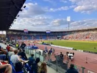 Dar Ostrava Golden Spike (tschechisch Zlatá tretra) gehört zu den besten Leichtathletik-Meetings weltweit. Bei diesjährigen 63. Jahrgang begrüßte sie sogar die Olympische Sieger aus Tokio, darunter den größten Star der heutigen Leichtathletik-Welt, den Stabhochspringer Armand Duplantis. Foto: Eliška Kordová