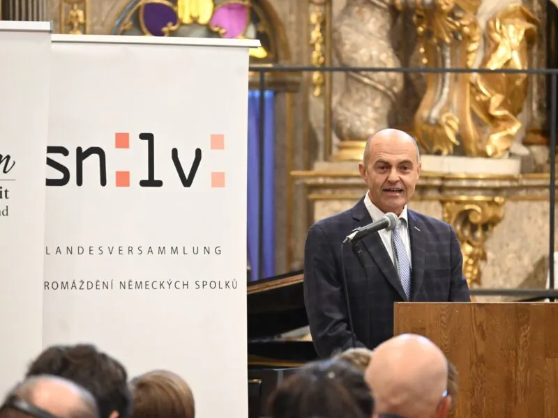 Einer seiner ersten Auftritte als neuer LV-Präsident: Richard Neugebauer bei der Verleihung des 5. „Johnny“-Klein-Preises für deutsch-tschechische Verständigung am 23. November in Mährisch-Schönberg (Šumperk).