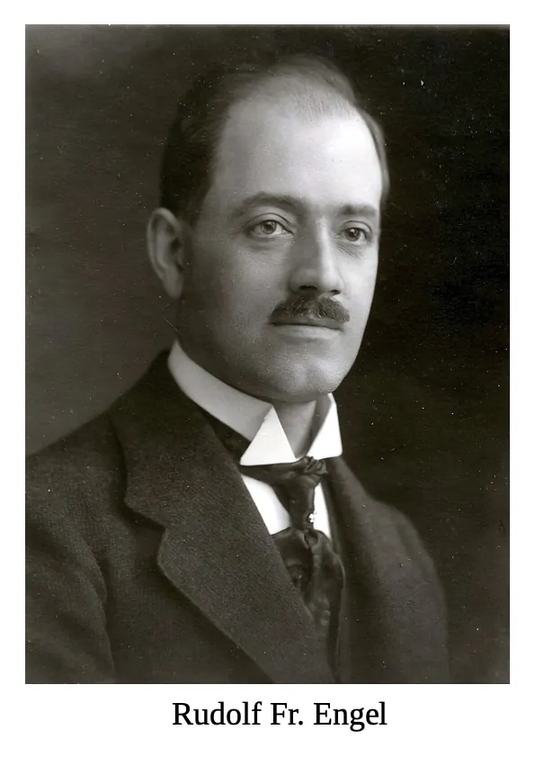 Rudolf Friedrich Engel im Alter von ungefähr 40 Jahren, um 1920.